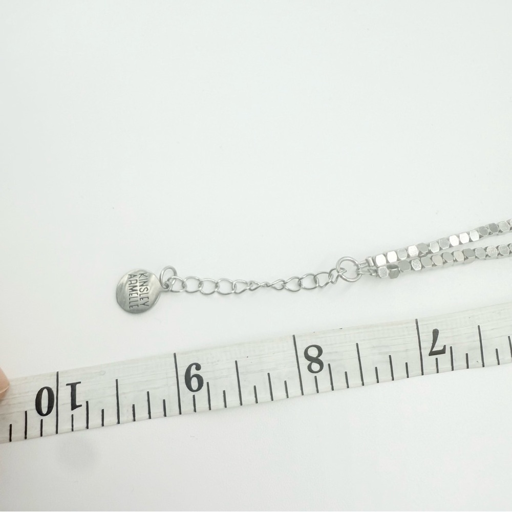 Kinsley Armelle SILVER CRUSH Silver Plated Adjustable BRACELET - Picture 4 of 8